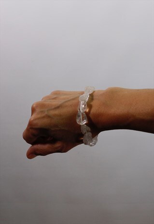 NATURAL CLEAR CRYSTAL QUARTZ BRACELET