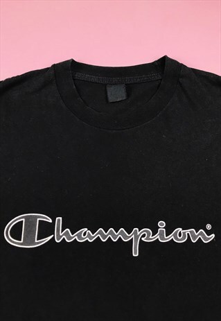 VINTAGE BLACK "CHAMPION" T SHIRT