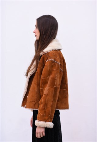 VINTAGE TAN SHEARLING SHEEPSKIN JACKET
