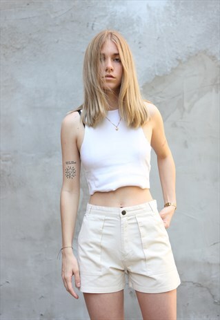 VINTAGE 90'S SHORTS IN CREAM