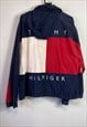 VINTAGE 90S TOMMY HILFIGER REVERSIBLE JACKET SPELLOUT LARGE