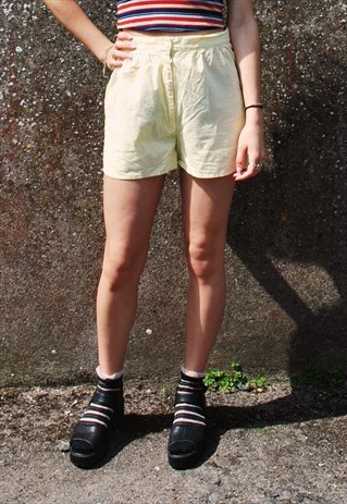 VINTAGE 90S YELLOW SHORTS