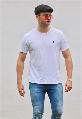 RALPH LAUREN USA MINIMALIST CRISP WHITE T SHIRT