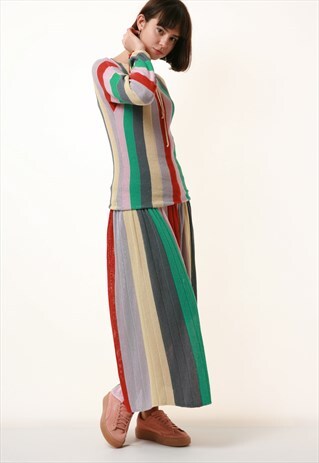 80S VINTAGE MISSONI MAXI LONG OVERSIZED MULTI SUIT 1158