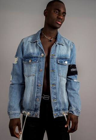 DISTRESSED DENIM JACKET