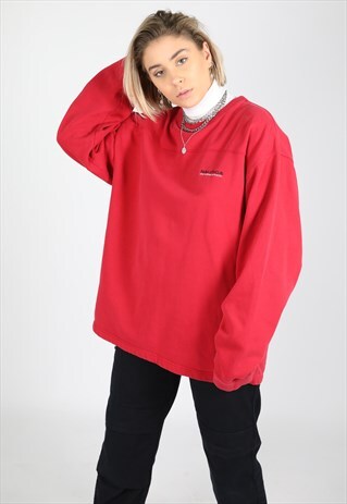 VINTAGE NAUTICA VIBRANT RED BAGGY SWEATSHIRT