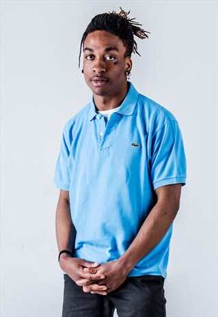 VINTAGE 90S LACOSTE POLO SHIRT IN BLUE