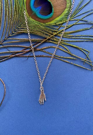 PALMISTRY PENDANT NECKLACE - SILVER