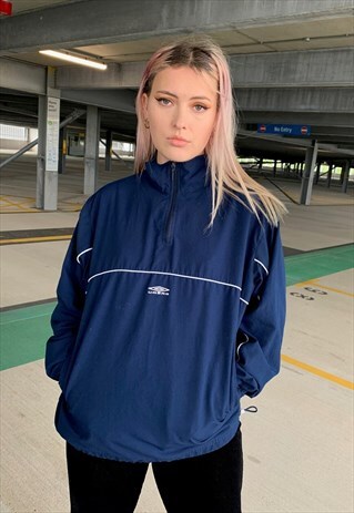 VINTAGE UMBRO EMBROIDERED 90S WINDBREAKER JACKET