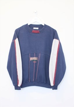 Vintage 90s Adidas spell out sweatshirt in navy.Best fits L