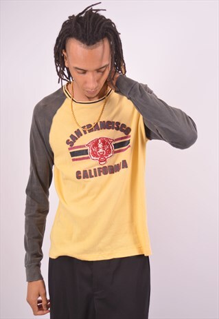 VINTAGE LEVI'S TOP LONG SLEEVE YELLOW