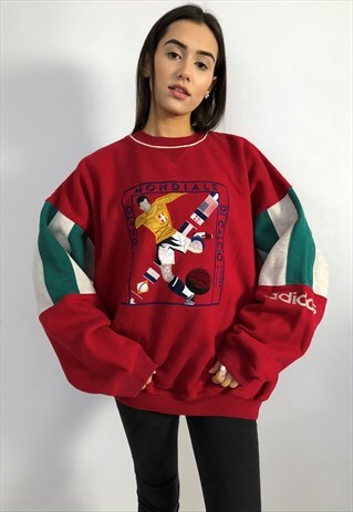 VINTAGE ADIDAS COLLECTABLE RARE OVERSIZED SWEATSHIRT SWEATER