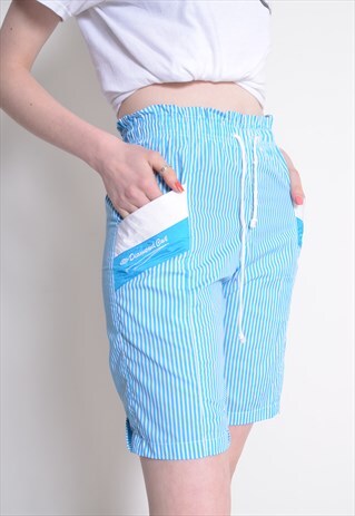 VINTAGE UMBRO HIGH WAISTED SHORTS BLUE