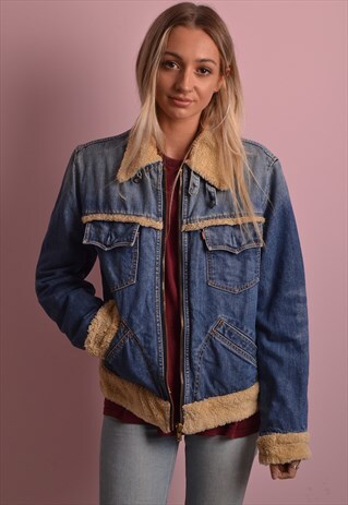 LEVI'S SHERPA ZIP UP DENIM JACKET GDF1348