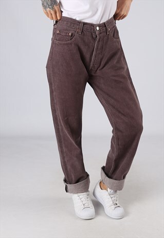 501'S LEVIS DENIM JEANS COLOURED HIGH WAISTED UK 12 (HJ3F)