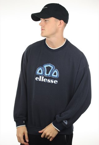 VINTAGE 90S ELLESSE BIG LOGO SWEATSHIRT JUMPER
