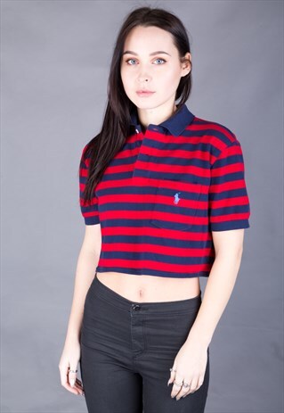 REWORKED VINTAGE RALPH LAUREN CROP POLO