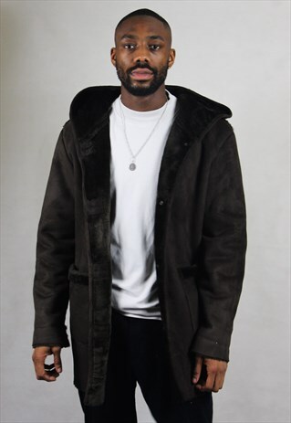 VINTAGE / SUEDE STYLE / FUR COAT