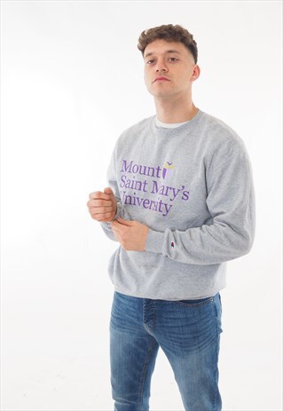 VINTAGE CHAMPION UNIVERSITY SWEATSHIRT GREY