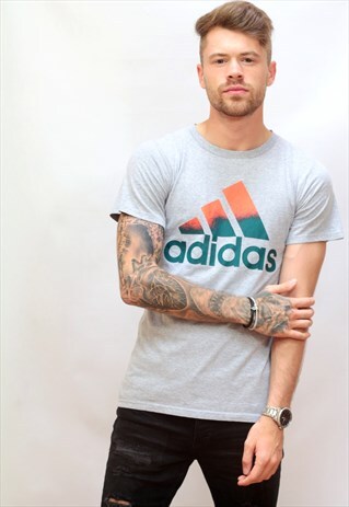 VINTAGE GREY ADIDAS GRAPHIC T-SHIRT