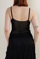 VINTAGE 70S BOHO CROCHET SPAGHETTI STRAP TOP