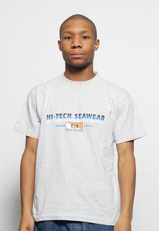 VINTAGE SERGIO TACCHINI SAILING LOGO T-SHIRT GREY