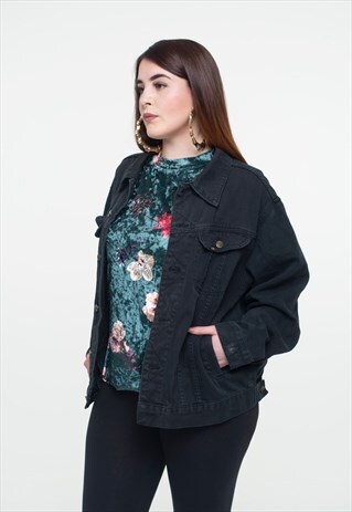 BLACK 'LEE' VINTAGE DENIM JACKET