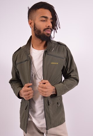 ADIDAS MENS VINTAGE JACKET MEDIUM GREEN 90S
