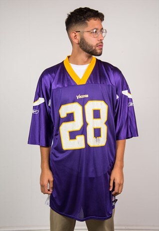 REEBOK NFL JERSEY MINNESOTA VIKINGS SHIRT