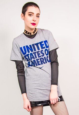 NIKE VINTAGE 90'S USA GREY T-SHIRT