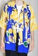 VINTAGE 90S COLOURFUL GRAPHIC HAWAII FESTIVAL PARTY SHIRT