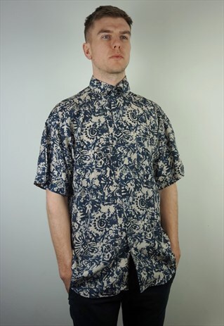 PURE SILK PATTERNED SHIRT