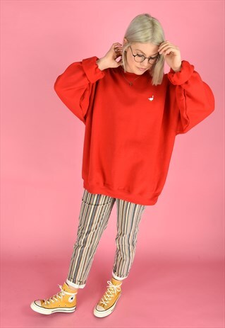 G&G UNISEX RED GOOSE SWEAT