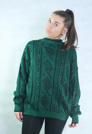 VINTAGE KNITTED 90'S JUMPER OVERSIZED KNIT