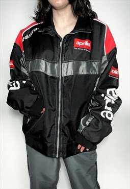 vintage racing jacket nascar style 90s racer aprilla 