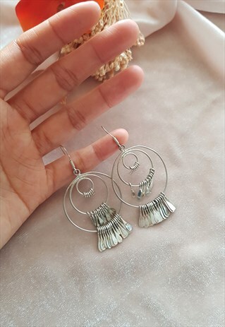 VINTAGE STERLING SILVER CHANDELIER EARRINGS