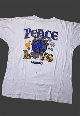 vintage peace and love jamaica tshirt 90s