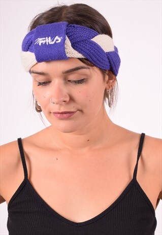 FILA WOMENS VINTAGE HEADBAND ONE SIZE PURPLE 90S
