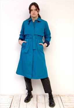 Vintage London Fog Women's 70s S M Coat Trench Mac Jacket