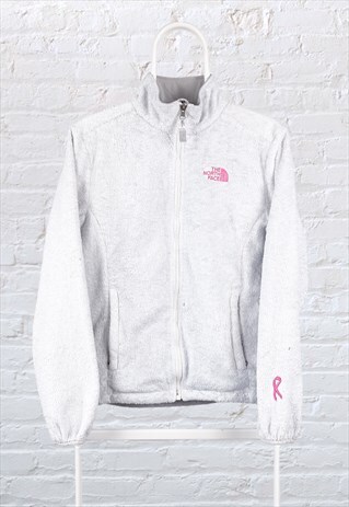 VINTAGE THE NORTH FACE FLEECE JACKET WOMEN'S LIGHT GREY