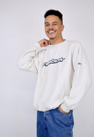VINTAGE 90'S BEIGE REEBOK SWEATSHIRT