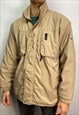 VINTAGE NIKE QUILTED COAT IN BEIGE(M)