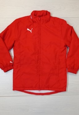 00's Windbreaker Jacket Red Zip-Up