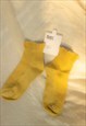 YELLOW FRILL TOP FLOWER SOCKS
