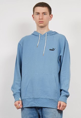 VINTAGE 90'S PUMA BLUE HOODIE