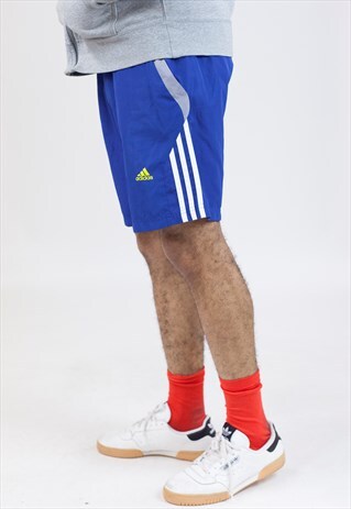 VINTAGE 90S ADIDAS BLUE SPORT SHORTS