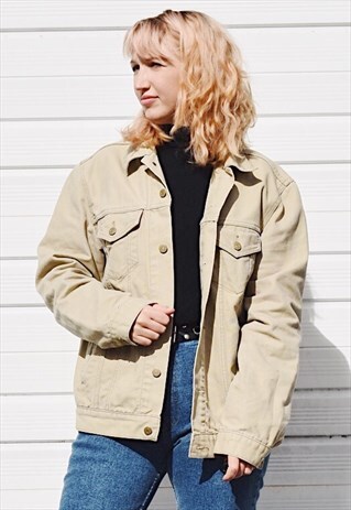 LEVIS OVERSIZED DENIM JACKET OATMEAL