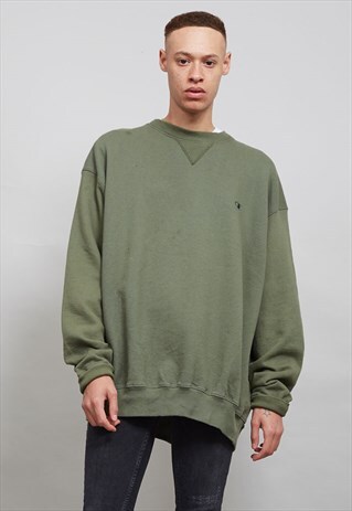 MOSS GREEN VINTAGE OVERSIZED 90'S CHAMPION SWEATER