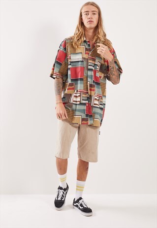 VINTAGE PATTERNED FESTIVAL SHORT SLEEVE SHIRT