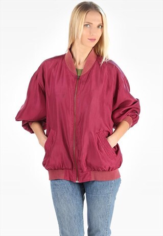 RETRO 80S SILK BOMBER JACKET